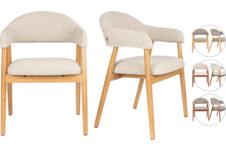 2x Dutchbone Eetkamerstoel Sami | Licht Hout & Lichtbruin