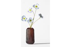 HEMA Vaas â 8.4x10cm Bink glas ribbel bruin