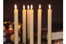6 LED Dinerkaarsen op batterij - Afstandsbediening - Wit