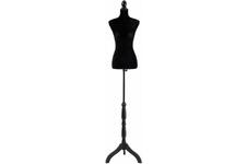 Lowander Dames Paspop - Verstelbaar 134-170 cm - Fluweel - Zwart
