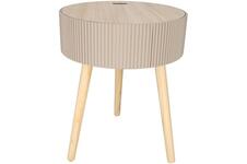JENS Living Opberg Bijzettafel Levi - 38 x 38 x 48 cm - Taupe - Rond