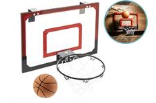 Mini basketbalbord 45 x 30 cm met ring Ã20 cm bal en net