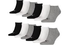 Puma Sneakersokken Plain 12-pack Zwart / Wit / Grijs