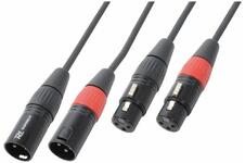 PD Connex Kabel 2x XLR Male - Female 6m Zwart