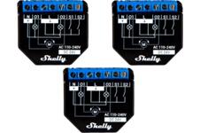 3x Shelly Plus 2PM WLAN-Schakelaar met Energiemeting