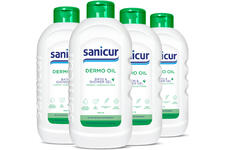 4x Sanicur Bad en Douchegel Dermo Oil 1000 ml
