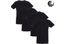Vinnie-G Heren T-shirt Ronde hals Zwart 4-pack
