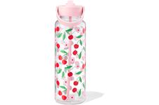 HEMA Waterfles 1150ml met rietje kersen
