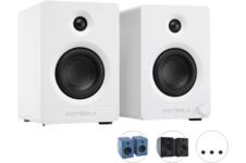 Victrola Tempo Bookshelf Speakers Pair White | VPS-400