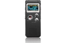 Fedec Voicerecorder - 8 GB - Tot 560 Uur Opname - Voice Control - Zwart
