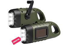 Zaklamp Met Zwengel, Solar En USB