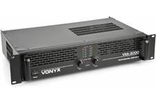 Vonyx VXA-3000 PA versterker 2x 1500W met Brugschakeling