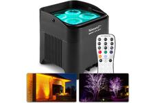BeamZ BBP54 accu Uplighter met 4x 12W LED's - Spatwaterdicht (IP54)