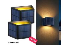 Up Down Muurlamp Met 3 Zonnepanelen - Vandaag 1+1 GRATIS!