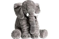 Fedec XL Olifantknuffel - Pluche - 60 Ã 45 cm - Grijs