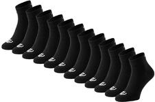 Vinnie-G Quartersokken 12-pack Zwart