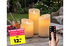 Oplaadbare LED Kaarsen Set van 3 Crème