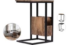 White Label Beauval Bijzettafel met Tijdschriftenrek | 34 x 40 x 68 cm