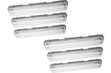 6x Ledvance Waterdichte LED Armatuur | 60 cm | 2x 7W | 4000K