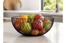 XEMM Fruitmand - Staal - Ã25 Ã 12,5 cm - Zwart