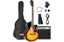 MAX ShowKit elektrisch akoestische gitaarset 4/4 - Met 40W versterker