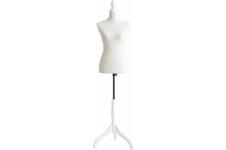 Lowander Dames Paspop - Verstelbaar 134-170 cm - Fluweel - Wit